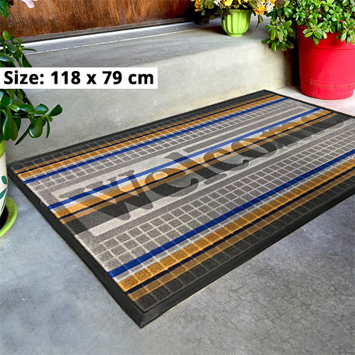 118x79cm Welcome Door Mat Rubber Waterproof Anti-Slip & Water Absorbing With a Soft Quick-Drying Surface