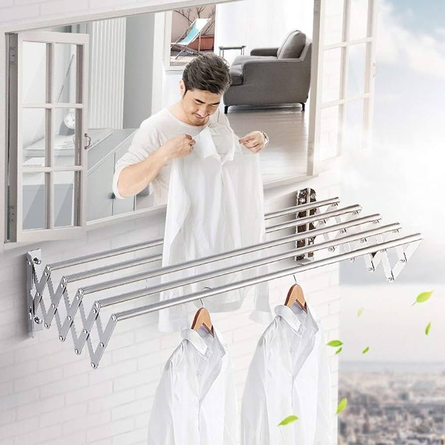 120cm High Quality Aluminum Folding Telescopic Clothes Hanger