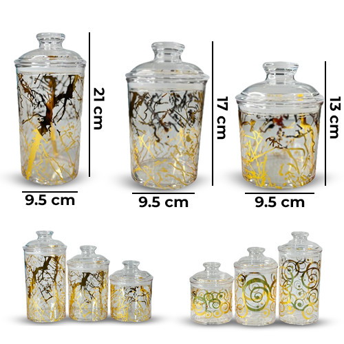 3 Pcs High Quality Airtight Acrylic Cookie Jar Spice Jar