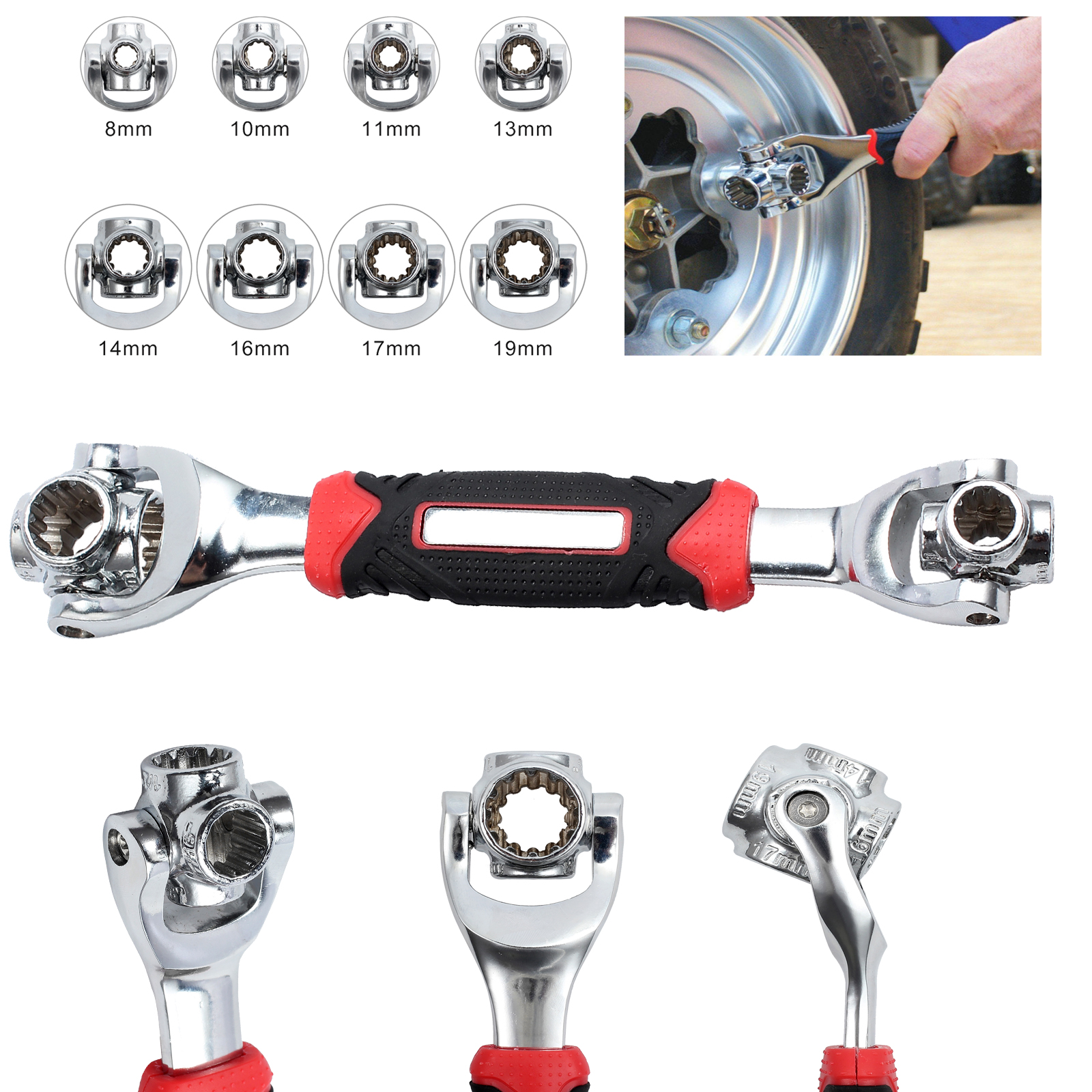 48 In 1 Socket Wrench Multi-function Universal 360 Degree Socket Spanner Wrench Rotating