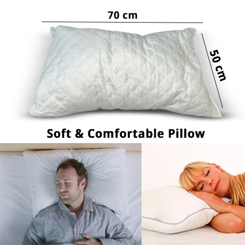 70x50cm Soft & Comfortable White Sleep Pillow
