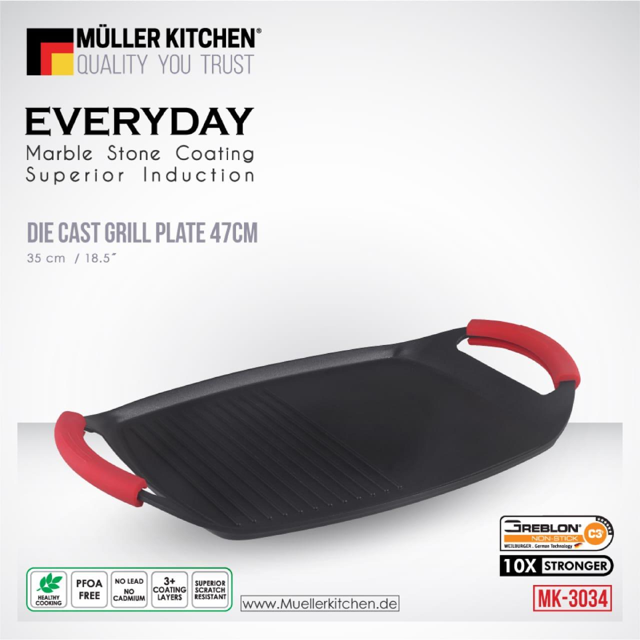 Muller Koch47CM Everyday Die-Cast Plancha Grill