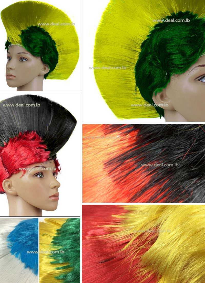 Football wigs colorful