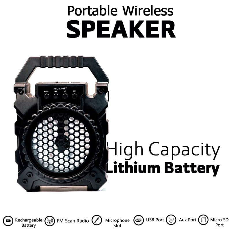 HSD-1703BT Portable Wireless Speaker 6.5