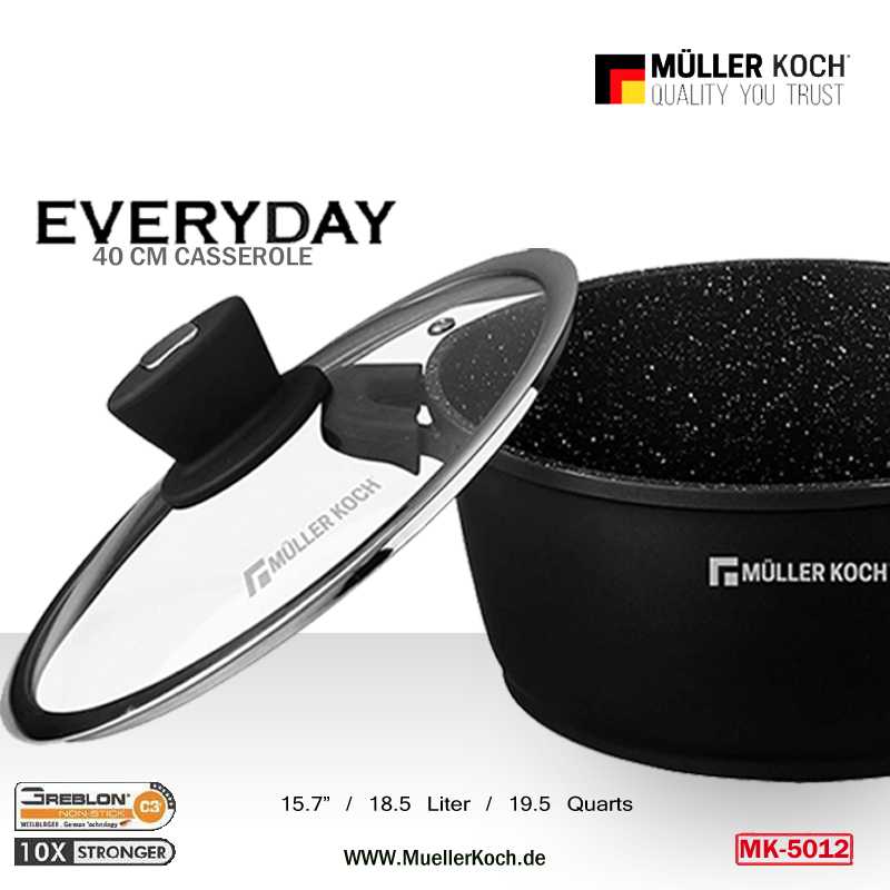 Everyday+Die-Cast+Casserole+With+Glass+Lid+40cm+18.5L