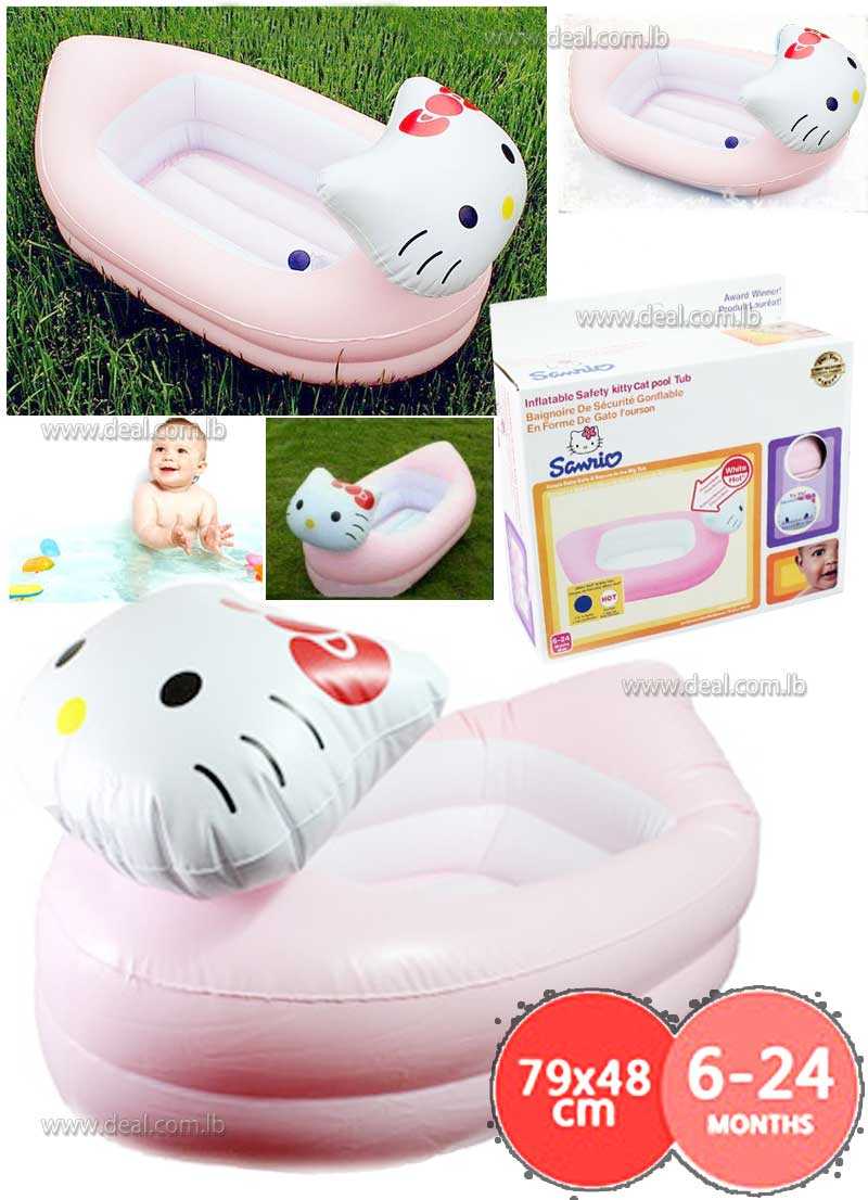 Munchkin White Hot Inflatable Safety Tub Hello Kitty Bak Mandi Bayi Munchkin White Hot Inflatable Safety Tub Hello Kitty Bak Mandi Bayi
