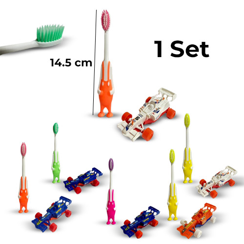 Set+Of+Children+Toothbrush+With+Plastic+Toy+Racing+Car