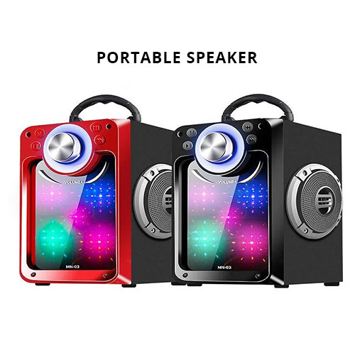 Wireless Bluetooth Speaker! Multi Bass Portable Speakers LED Bluetooth MN-03