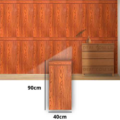 Wooden+Color+Wall+Sticker+Foam+Self+Adhesive+For+Wall+Decor+%2840X90cm%29