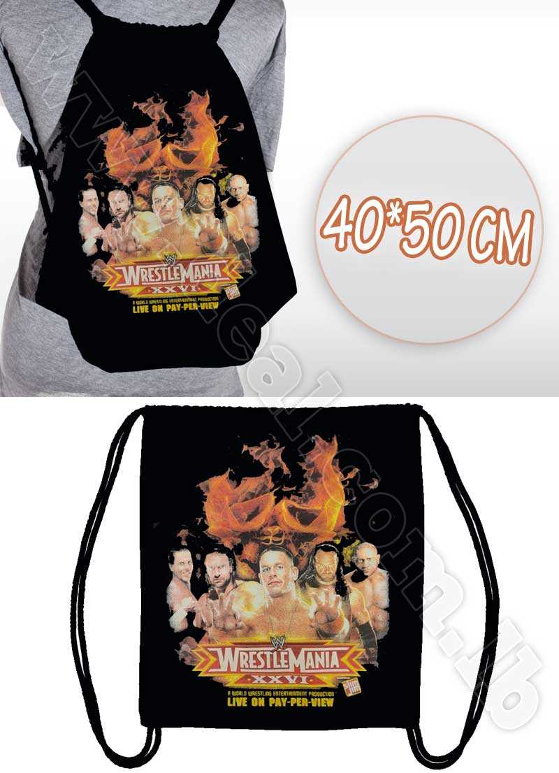 Wrestlemania Drawstring Backpack Sack Pack for Men