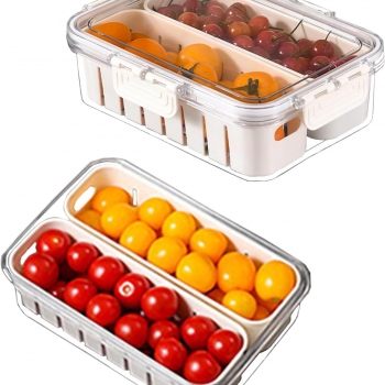 Food+Produce+Saver+Containers+for+Refrigerator%2C+Reusable+Fresh+Vegetables+Storage+Containers+with+2+Detachable+Boxes+for+Vegetables%2C+Fruit%2CMeat+and+Salad