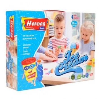 Heroes+Ice+Cream+Play+Dough+Set+of+16Pcs