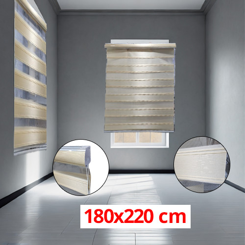 (180*220cm Light Beige) Modern 3D Style Window and Door Roller Blind