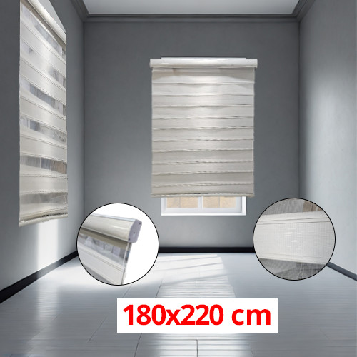 (180*220cm Light Gray) Modern 3D Style Window and Door Roller Blind