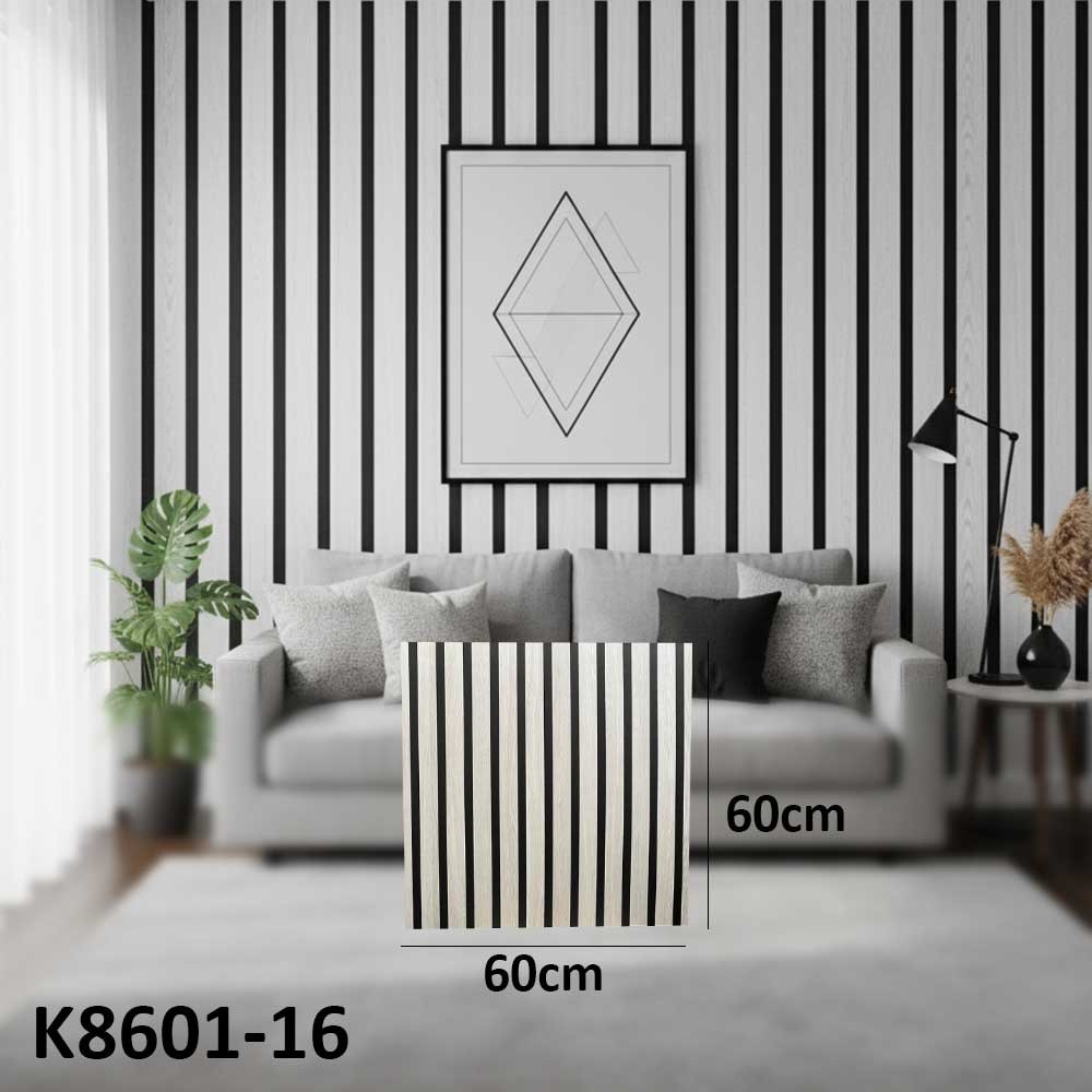 ستيكر حائط فوم مخطط (60x60 سم) | 60x60cm Striped Foam Wall Sticker