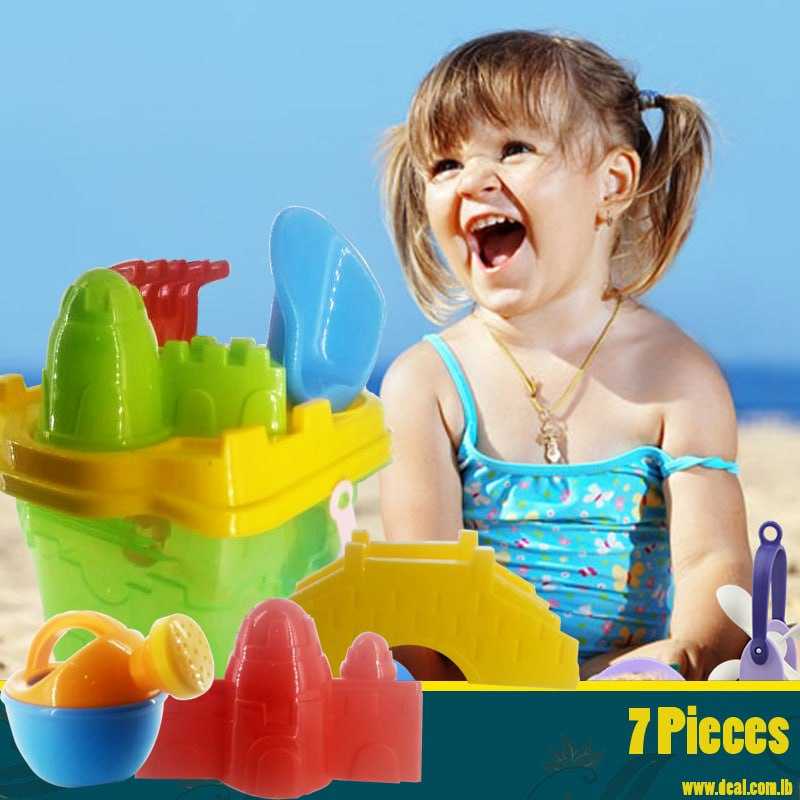 Green Beach Bucket sand castle builder and tools toys