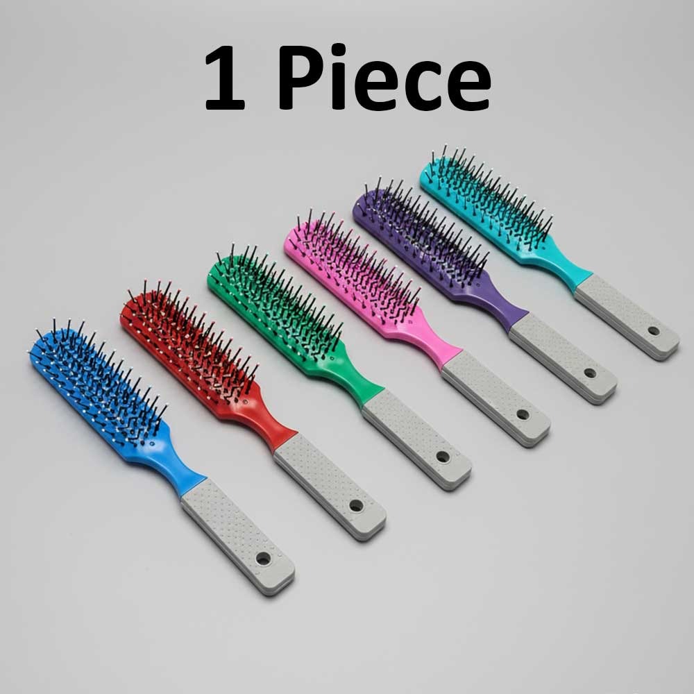 1 Pc Multicolored Plastic Hair Brush