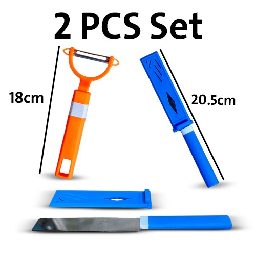 1 Set Vegetable Peeler &  Knife With Cover