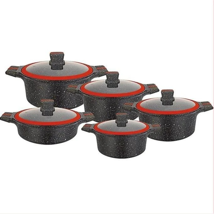 10 Pcs Granite Series Cookware Set