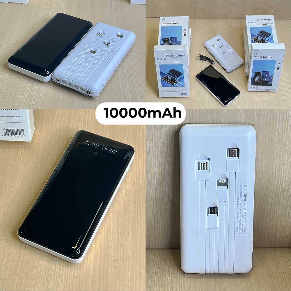 10000mAh Power Bank with 2 Led Lightning