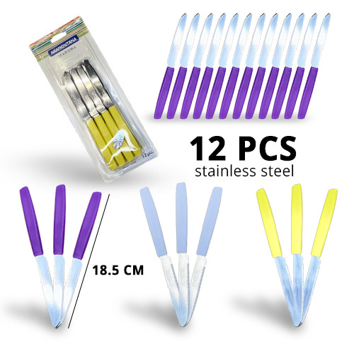 12 Pieces Aramontana Stainless Steel Dining and Kitchen Knives