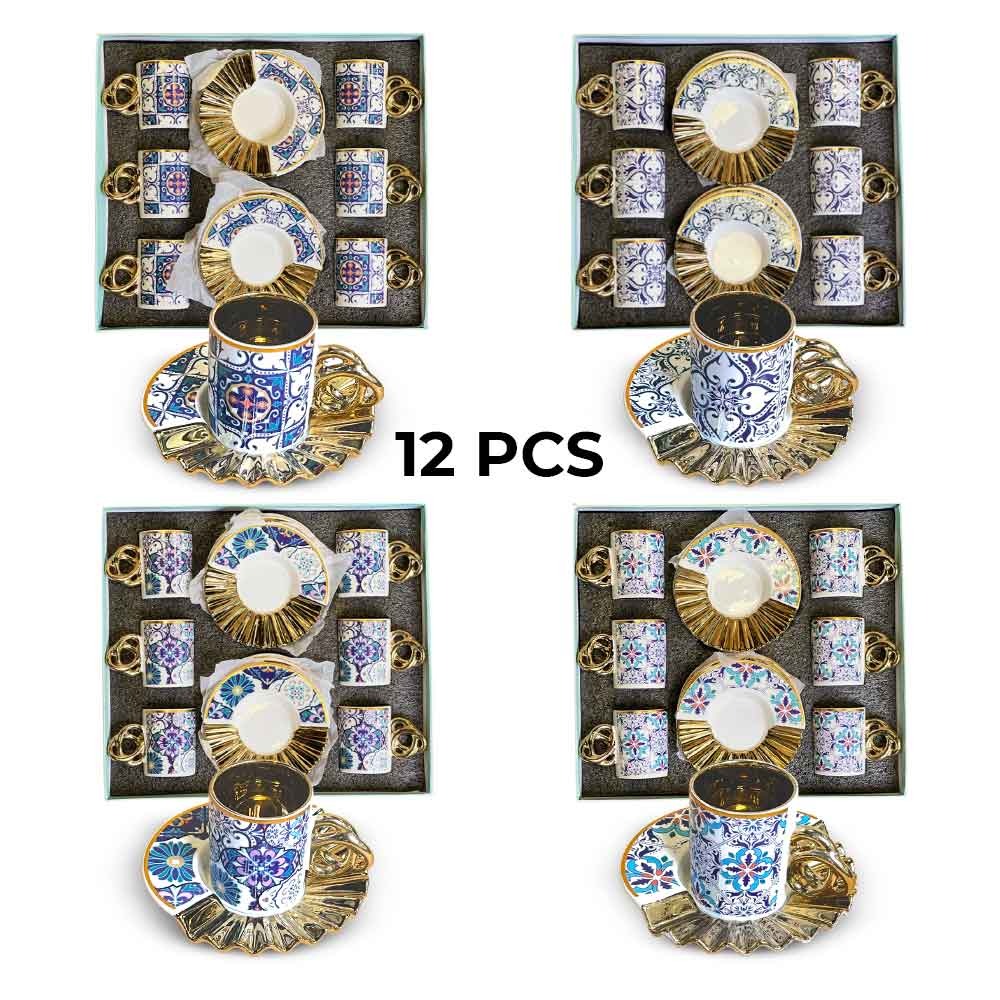 طقم قهوة فاخر – اثنتا عشرة قطعة | Luxury Coffee Set – Twelve Pieces