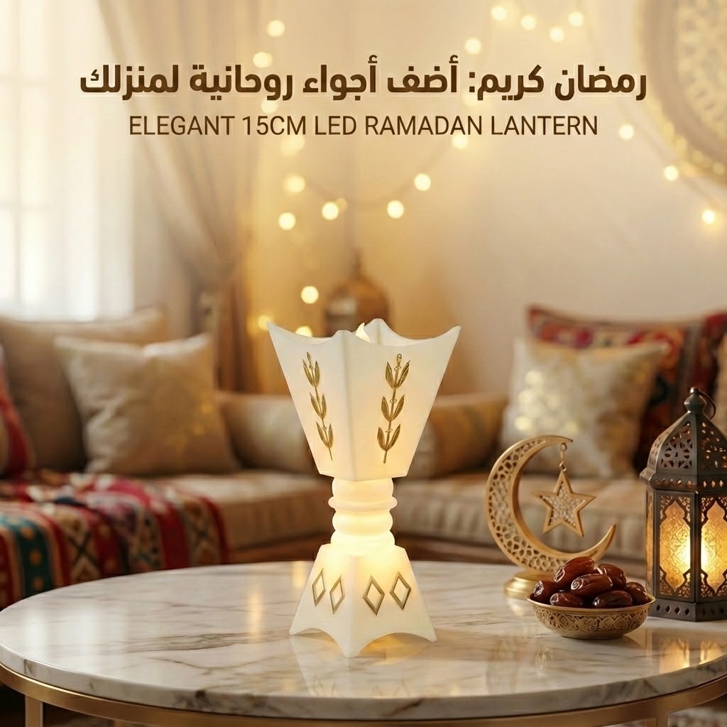 15cm LED Ramadan Lantern فانوس رمضان بلمسة عصرية وأجواء روحانية ساحرة