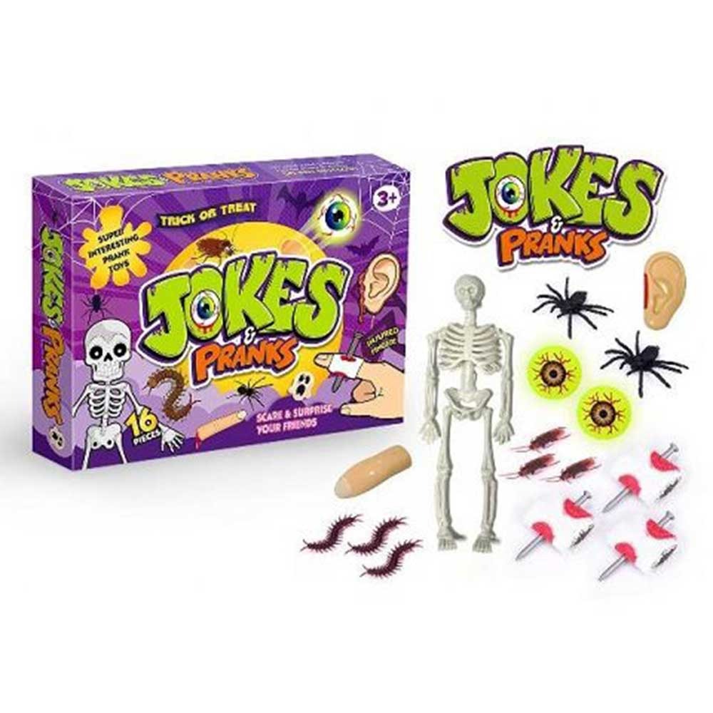 16 Pieces Jokes Pranks Scare and Surprise Your Friends Trick or Treat,Super Interesting Prank Toy