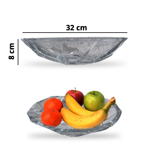 1Pcs+Delisoga+Crystal+Clear+Glass+Fruit+Big+Bowl