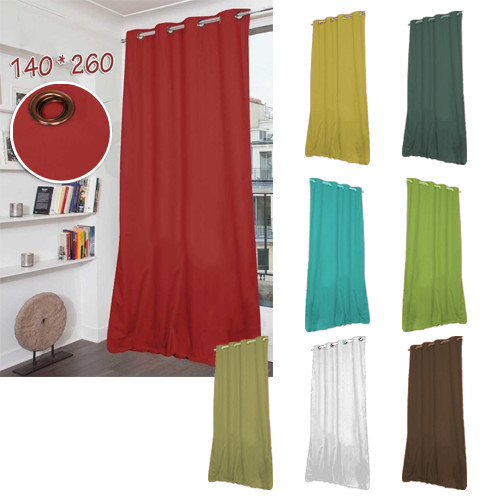 1Pcs Rideau Coated Blackout Curtain 140*260cm