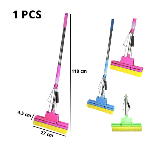 1Pc Sponge Mop Super Absorbent Squeeze Cleaning Floor Telescopic Handle