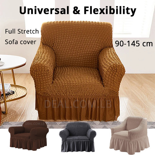 1Piece+90x145CM+1+Seat+Bubble+Stretch+Sofa+Cover+Elastic+Cover+with+Skirt+Living+Room+Decoration