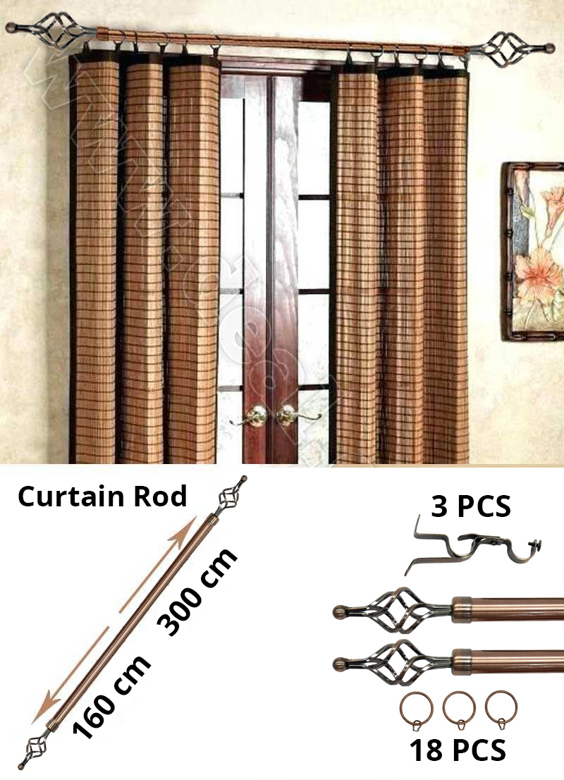 1pcs+Decorative+Curtain+Rod+Oil+Rubbed+Bronze