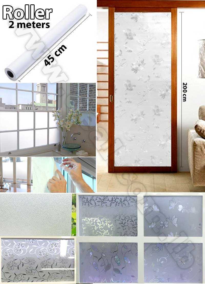 2 Meters STAINED FROSTED ELECTROSTATIC SELF ADHESIVE WINDOW FILMS
