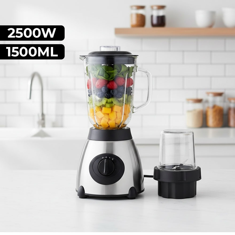 خلاط ومطحنة 2 بـ 1 (2500 واط) | 2-in-1 Blender & Grinder (2500W)