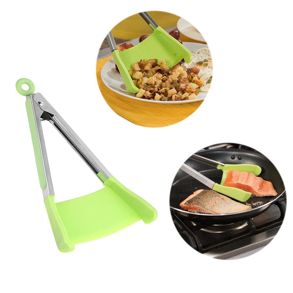 2+in+1+Kitchen+Spatula+and+Tongs+Clever+Tongs