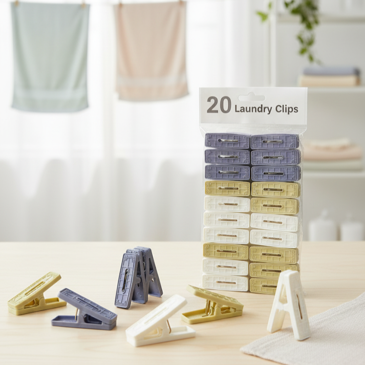 مشابك غسيل بلاستيكية 20 قطعة | 20 Pcs Plastic Clothes Pins