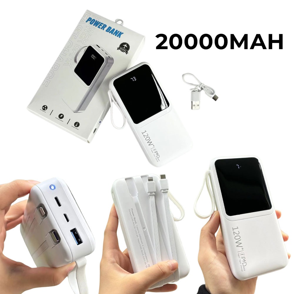 20000mAh Power Bank,Super Fast Charge Power Bank 120W