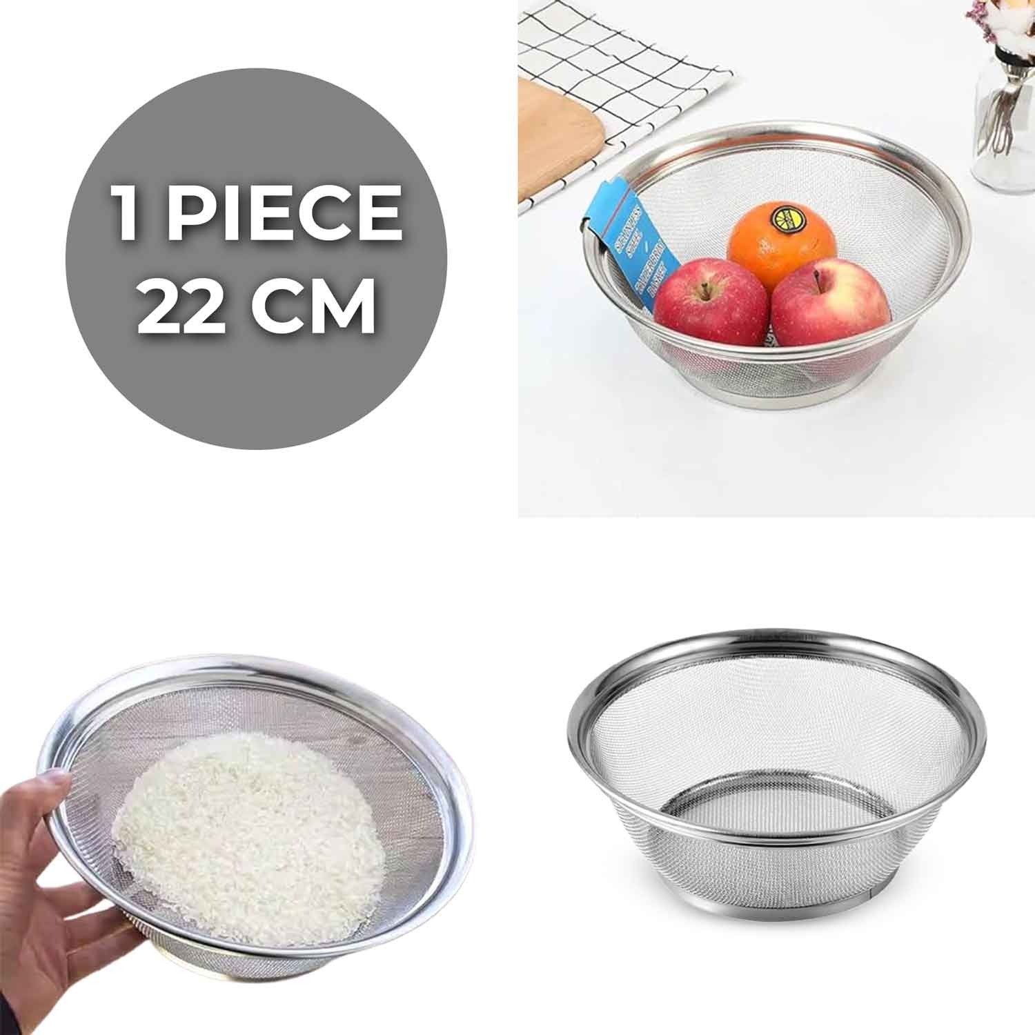 22cm Stainless Steel Multipurpose Basket,Vegetable Strainer,Fruit,Rice