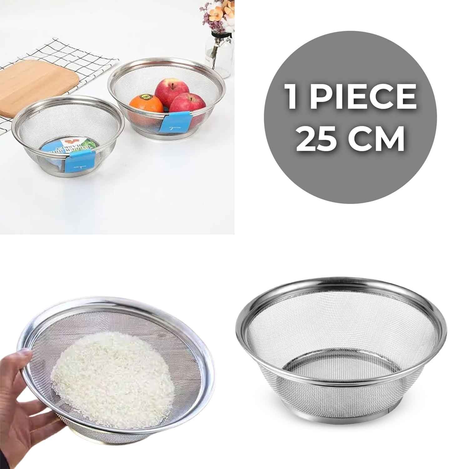 25cm Stainless Steel Multipurpose Basket,Vegetable Strainer,Fruit,Rice