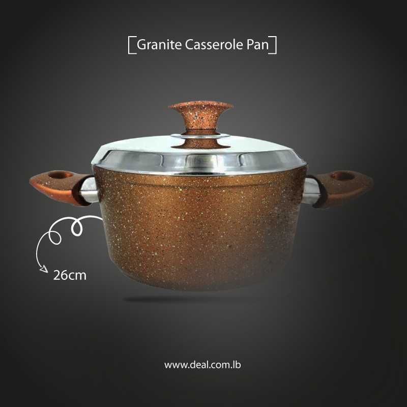 26+cm+Granite+Casserole+Pan
