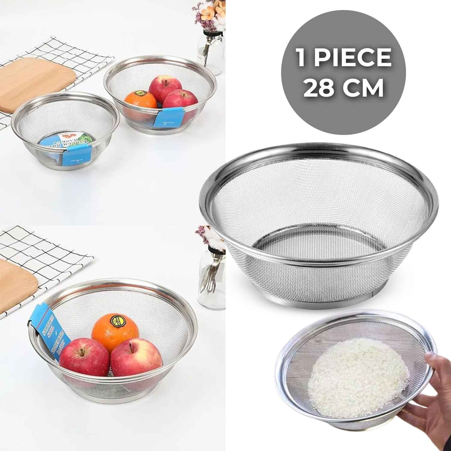 28cm Stainless Steel Multipurpose Basket,Vegetable Strainer,Fruit,Rice