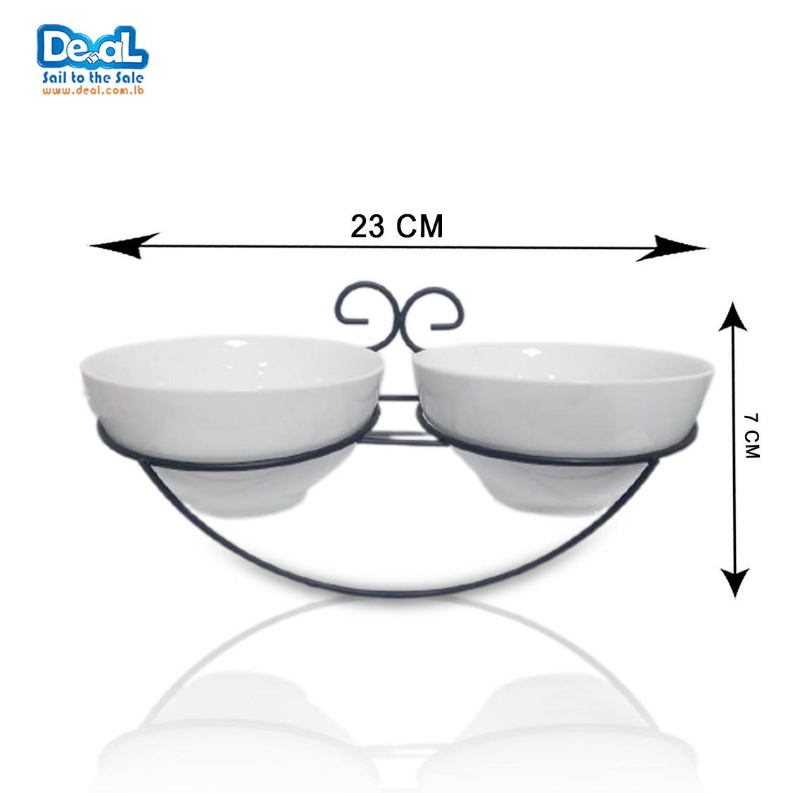 2Pcs Round Bowl Set 4.5Inch With Stand