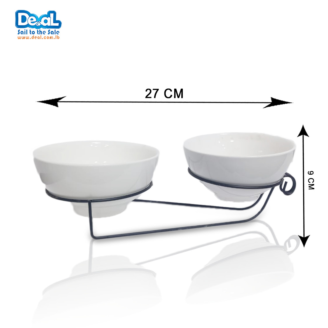 2Pcs Round Bowl Set 4Inch + 5Inch With Stand