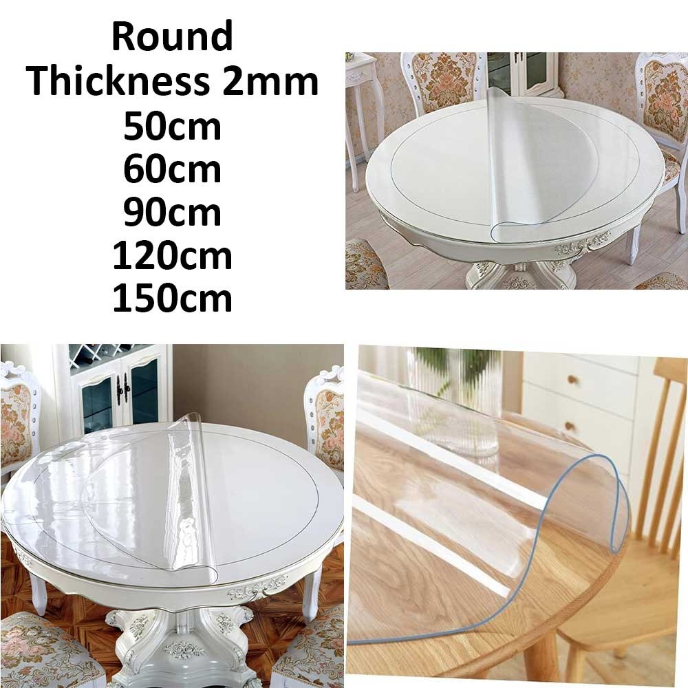 غطاء طاولة شفاف دائري | Round Clear Table Cover