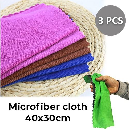 3 Pcs Microfiber Cloth Multipurpose 40x30cm