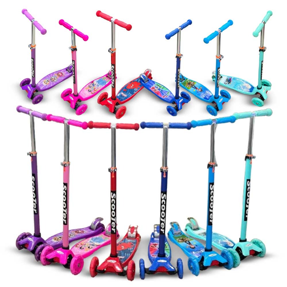 سكوتر أطفال LED – 4 عجلات | Kids LED 4 Wheel Scooter