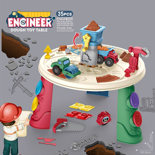 35 PCS Engineer Dough Toy Table Construction Theme Lorry Children Playset DIY