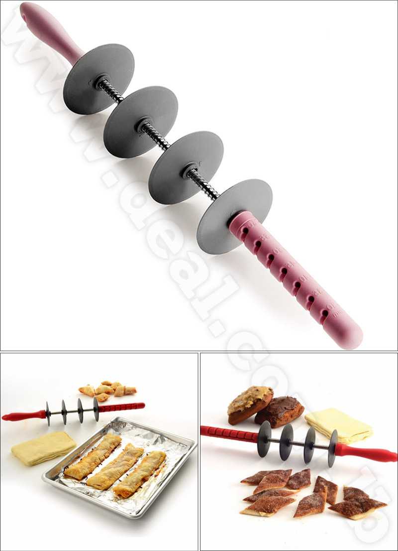 4 Blade Roller Best Kitchen Tools, Stainless Steel 4 Roller Knife