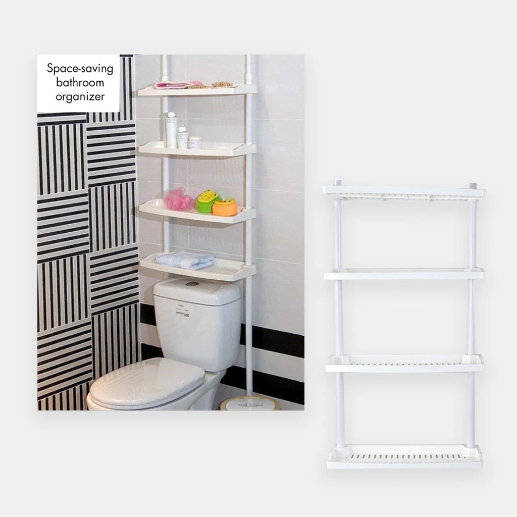 4+layers+storage+shelf+for+Kitchen+or+bathroom+-+Height+Adjustable+70-248cm